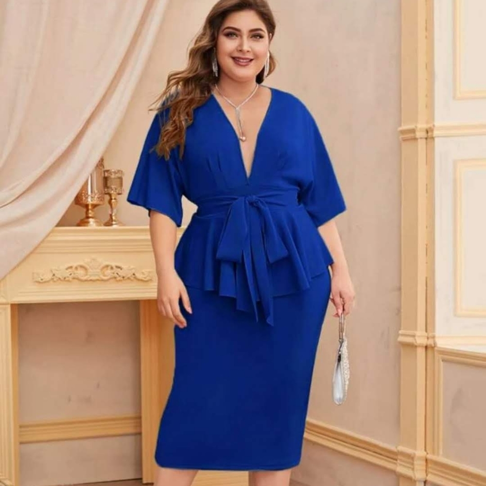 Khlassy Khloe Royal Peplum Dress